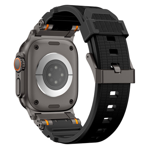 Apple Watch 'Adventurer' siliconen band (zwart met zwart)