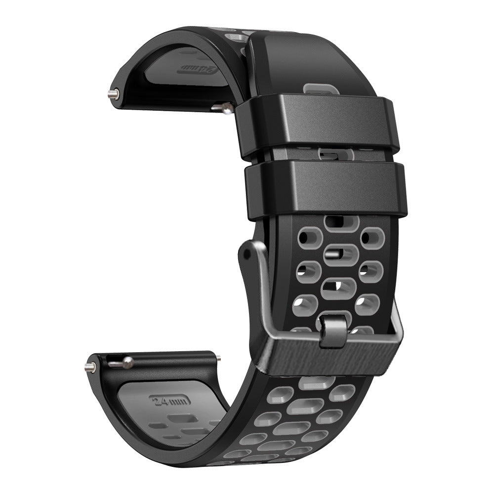 Universal 24mm Sport Buckle Strap (Black/Grey)