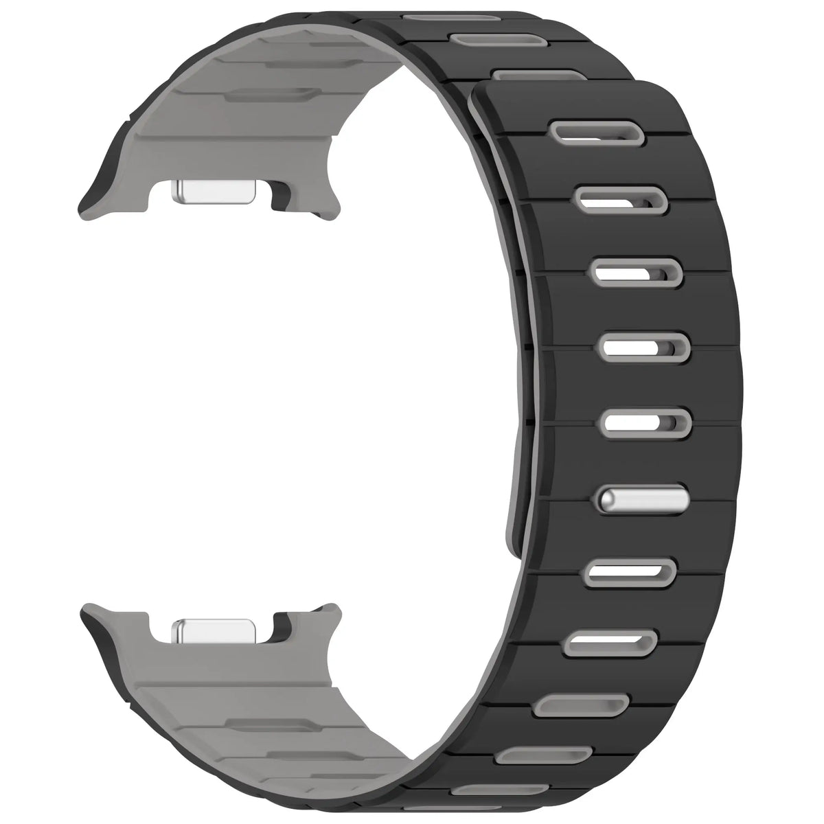 Bracelet silicone magnétique Samsung Galaxy Watch 9 - 40mm (noir/gris)