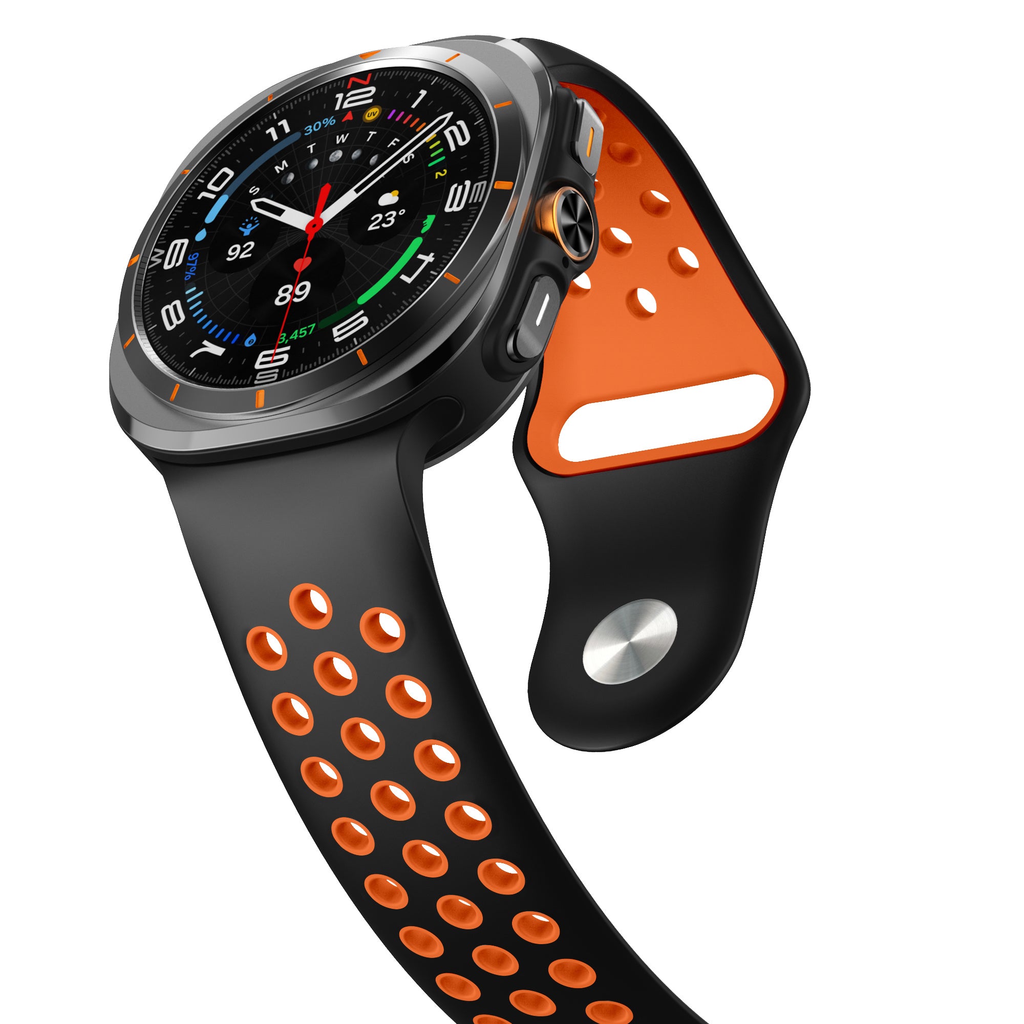 Samsung Galaxy Watch Ultra Sportarmband (Schwarz/Orange)