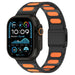 Apple Watch Ultra verfijnde stalen hybrid band (zwart/oranje)
