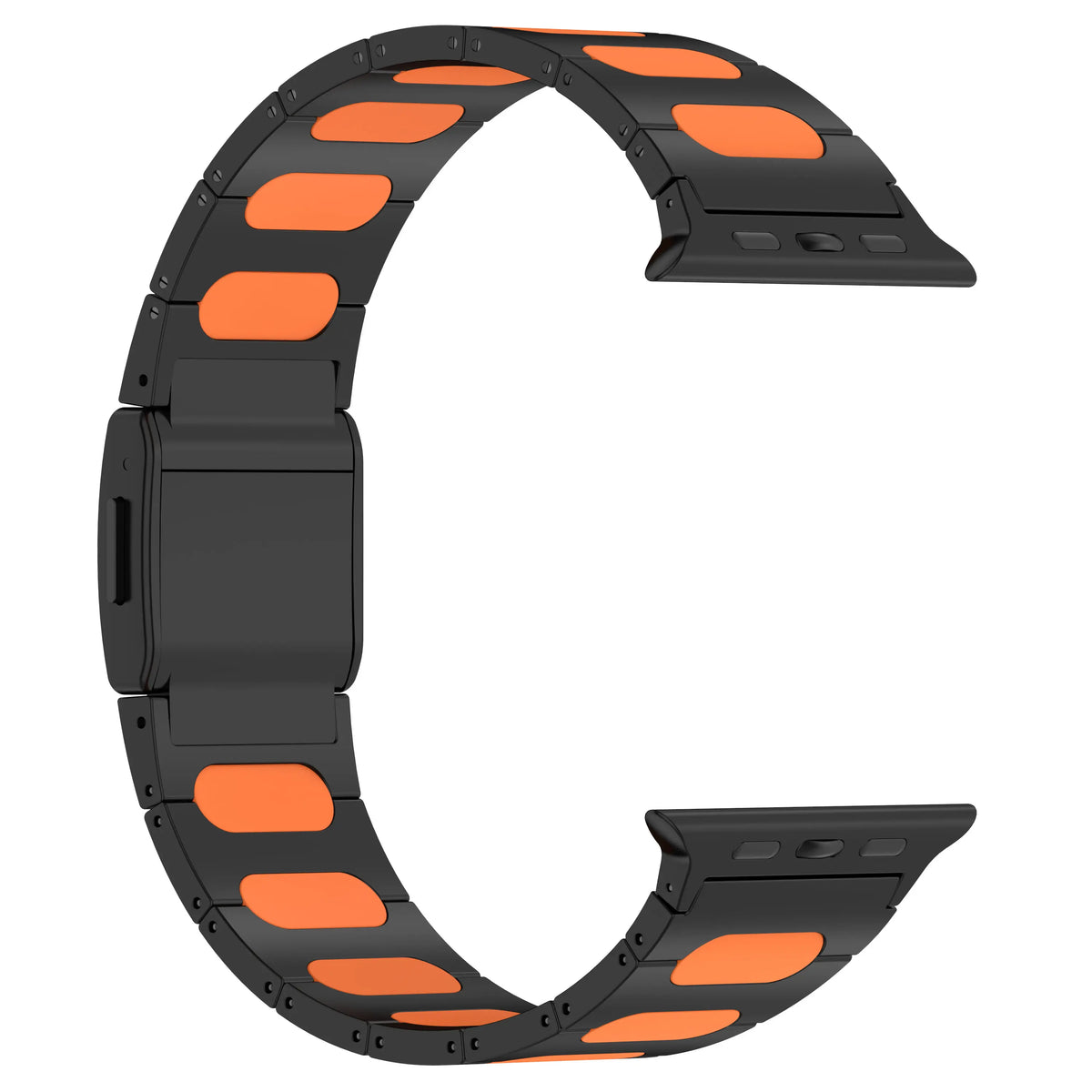 Refined Steel Hybrid Strap, black/orange