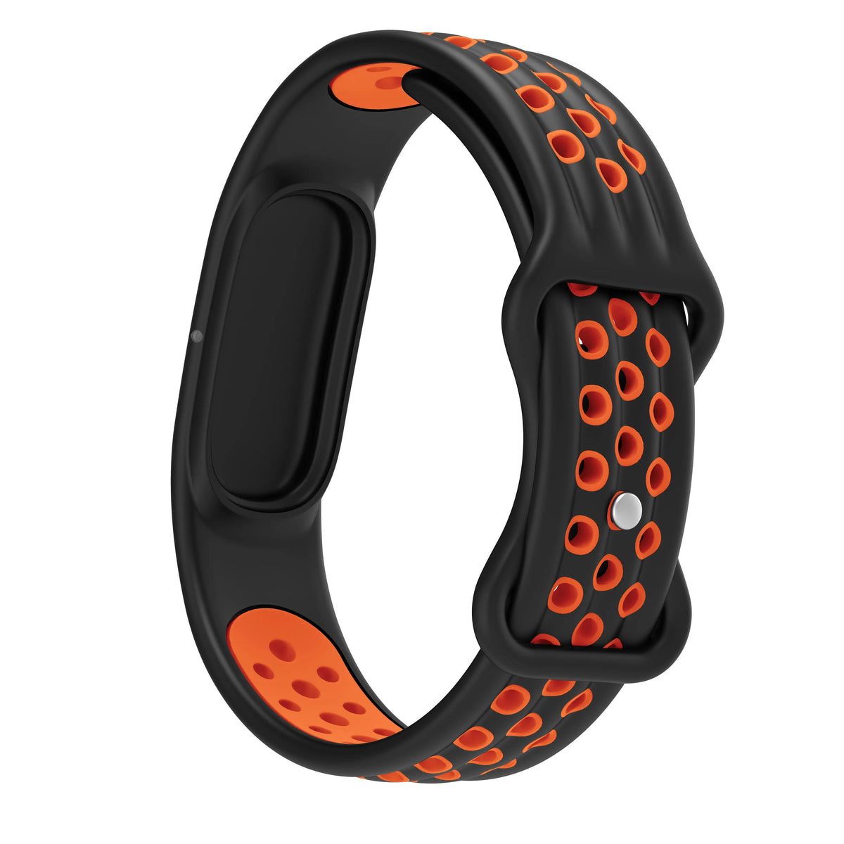Silicone Sport Strap, black/orange
