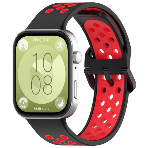 Huawei Watch Fit 3 Sportarmband (schwarz/rot)