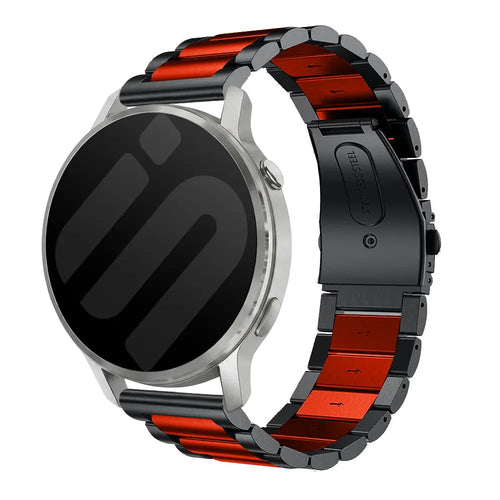 Garmin Forerunner 70 Stahlarmband (Schwarz/Rot)