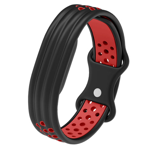 Silicone Sport Strap, black/red