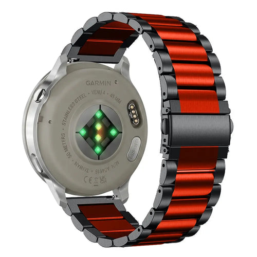 Garmin Forerunner 70 Stahlarmband (Schwarz/Rot)