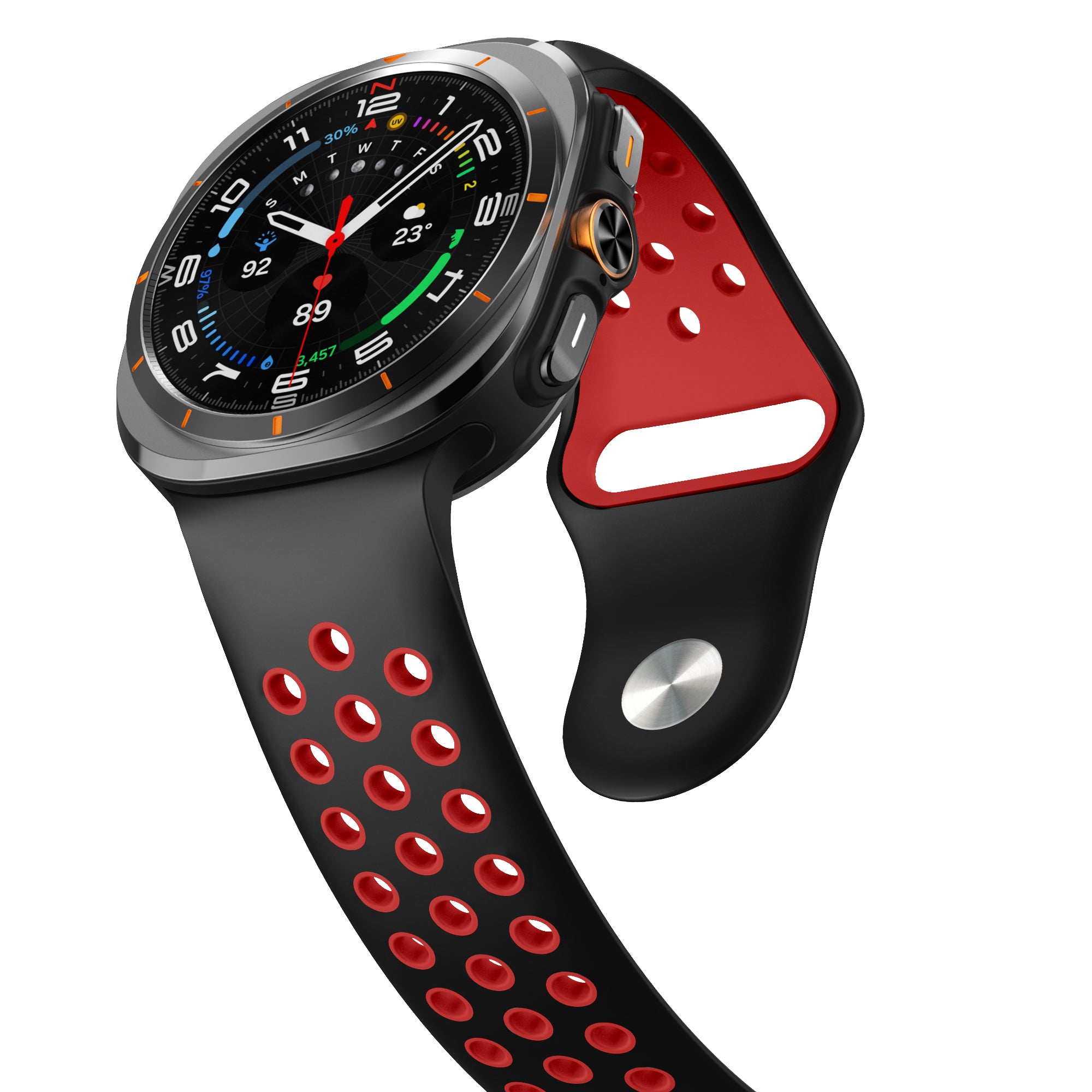 Samsung Galaxy Watch Ultra Sportarmband (Schwarz/Rot)