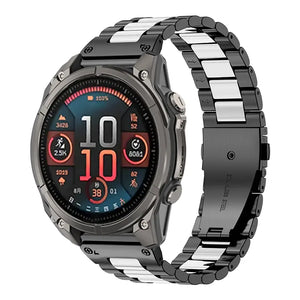 Bracelet acier premium Garmin Instinct 2 (noir/argent)