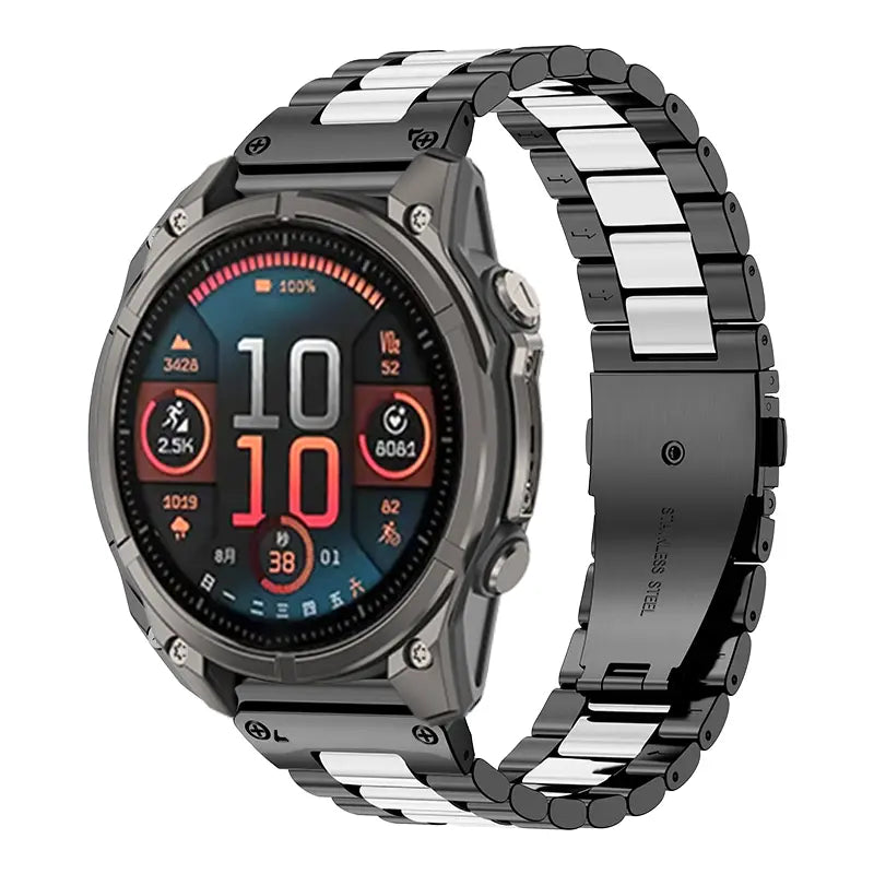 Garmin Quatix 8 - 51mm Premium Steel Strap (Black/Silver)