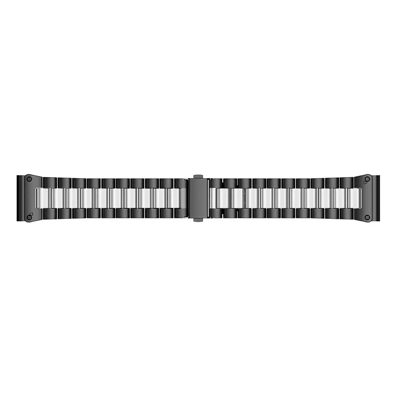 Bracelet acier premium Garmin Instinct 2 (noir/argent)