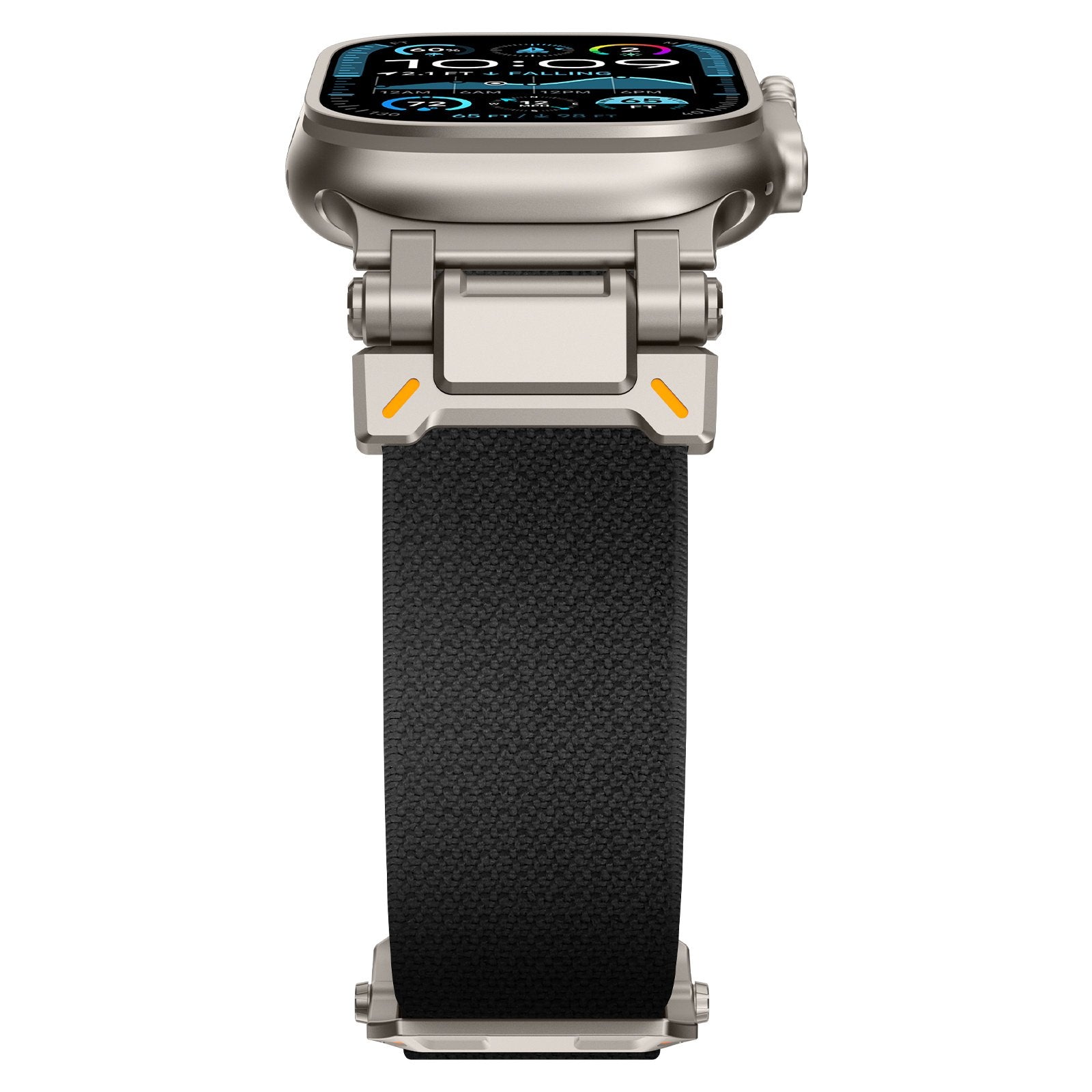 Correa poliéster 'Explorer' Apple Watch (negro/titanio)