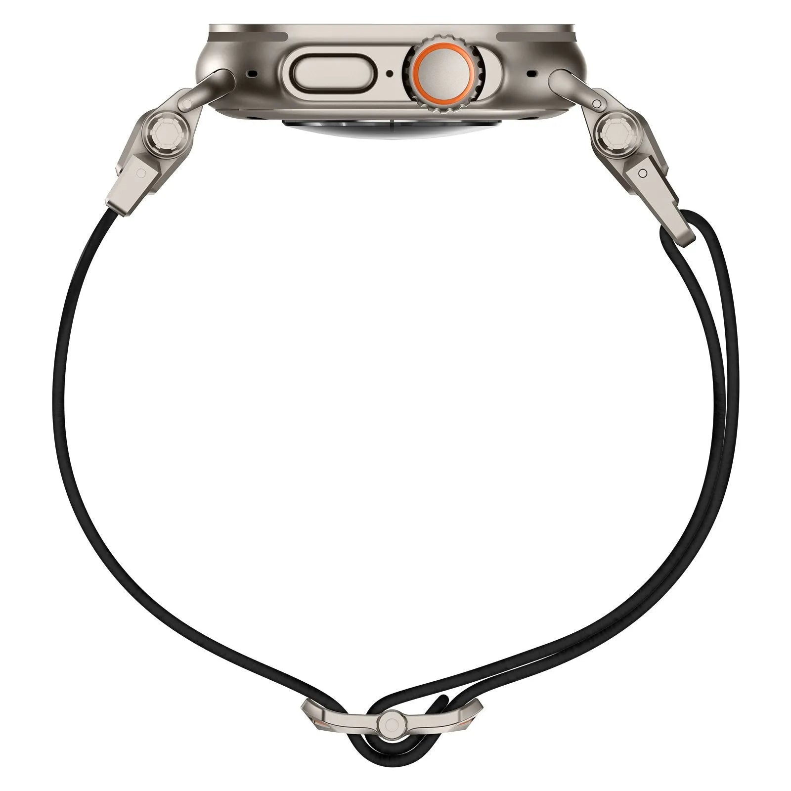 Apple Watch 'Explorer' polyester band (zwart met titanium)