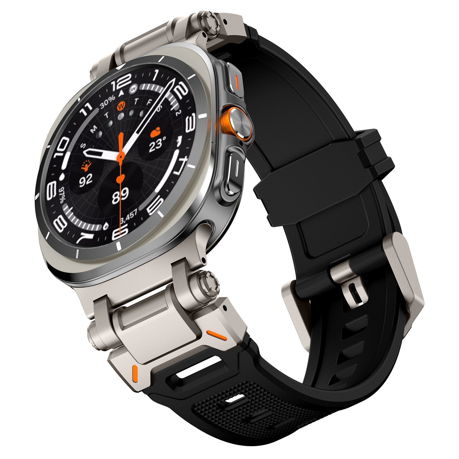 Samsung Galaxy Watch Ultra 'Explorer' TPU Bracelet (Black with Titanium)