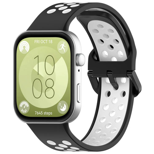 Huawei Watch Fit 4 Sport Strap (Black/White)