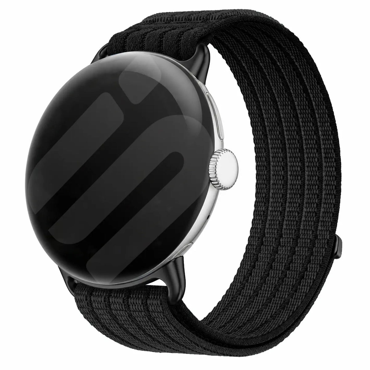 Google Pixel Watch 1/2 Ultradünnes Nylonband (Schwarz)