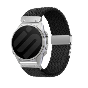 braided band black silver