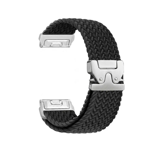 Garmin Approach S70 - 47mm gevlochten band met P-buckle (zwart met zilver)