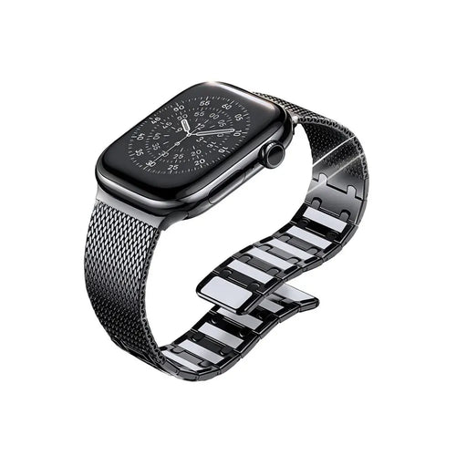 Apple Watch Solides Milanese Armband (Schwarz)