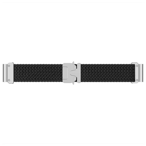 Garmin Approach S70 - 47mm gevlochten band met P-buckle (zwart met zilver)