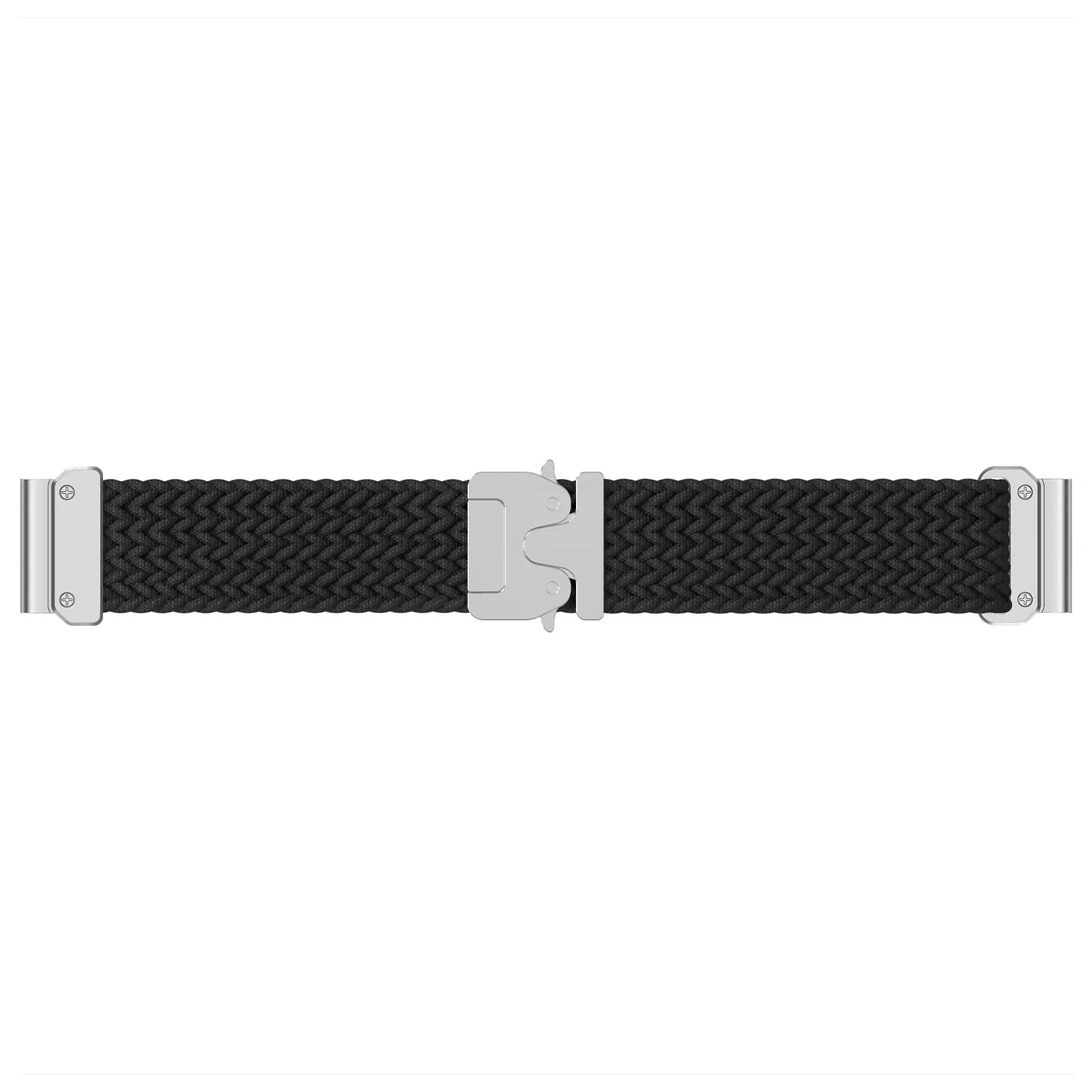 Garmin Approach S70 - 47mm gevlochten band met P-buckle (zwart met zilver)