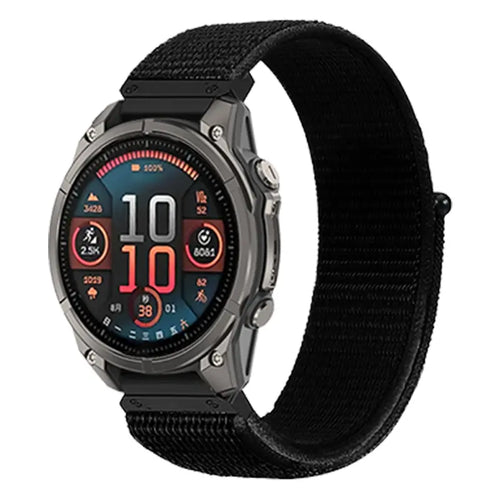 Garmin Forerunner 745 Premium Nylon Armband (Schwarz)
