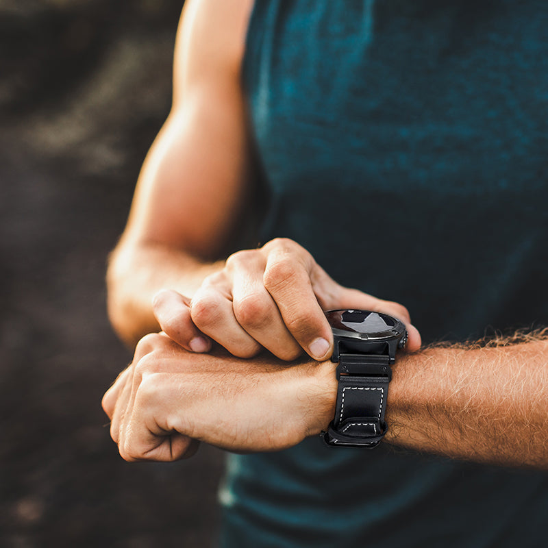 Garmin Tactix 8 - 47mm Premium Leather Strap (Black)