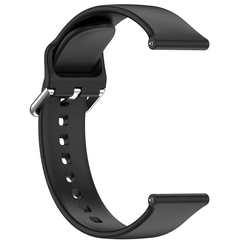 Bracelet silicone avec boucle universel 24mm (noir)