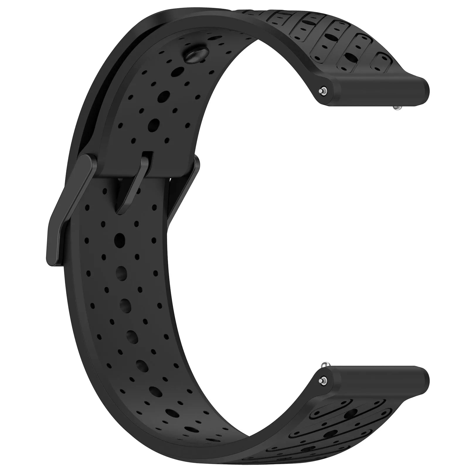 Coros Pace 3 Striped Silicone Strap (Black)