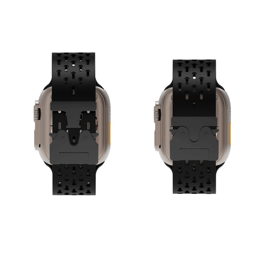 Apple Watch Silicone Air Strap with P-Buckle (Black)