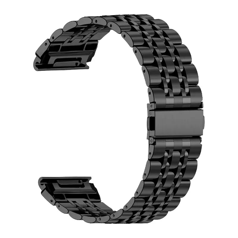 Bracelet acier '7 beads' premium Garmin Forerunner 965 (noir)