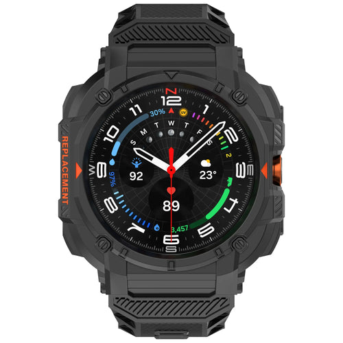 Samsung Galaxy Watch Ultra 2 TPU Armband mit integrierter Hülle (Schwarz)