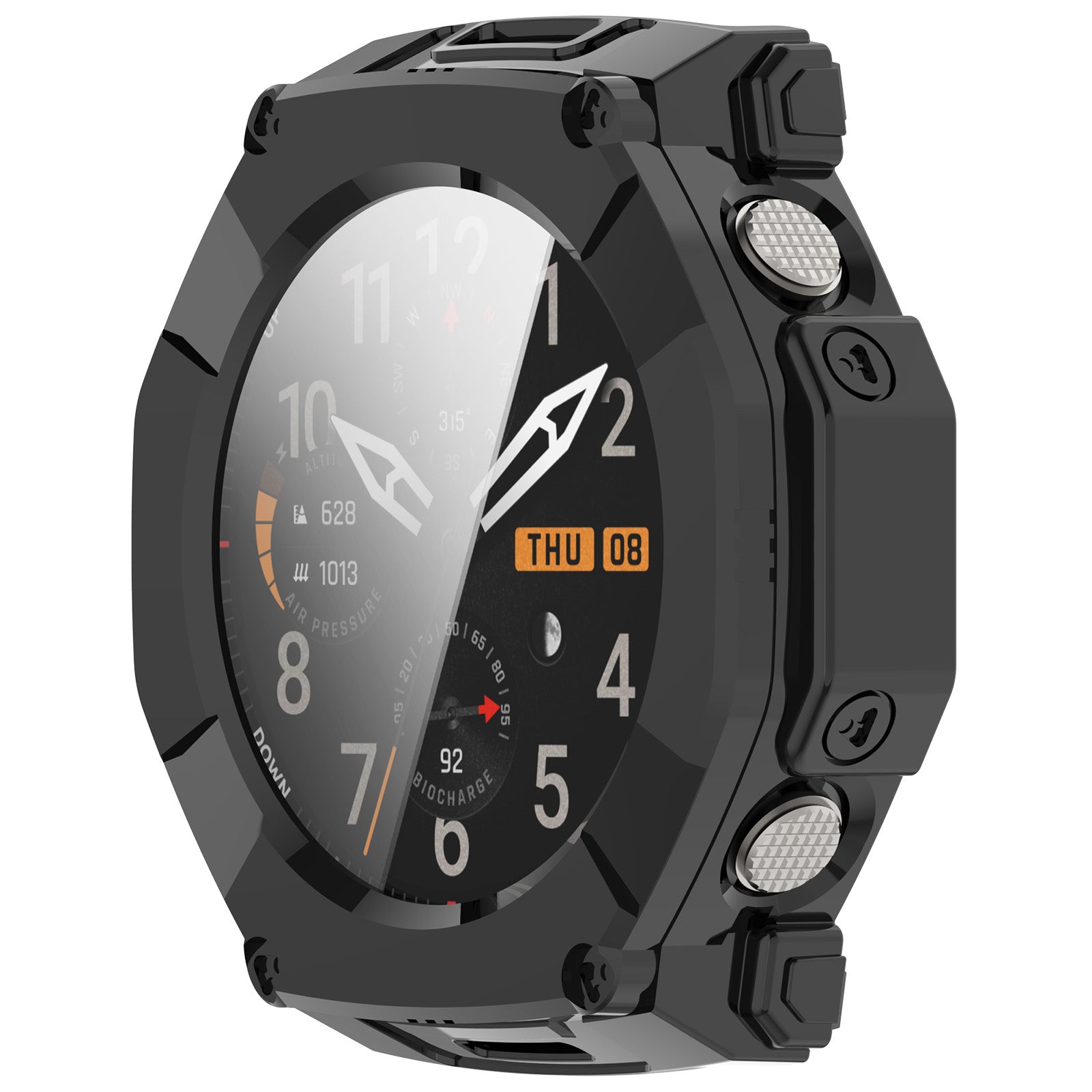 Amazfit T-Rex Ultra 2 PC case met Glass (zwart)