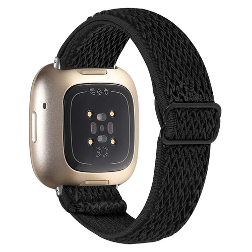 Correa elástica Fitbit Versa 4 (negro)