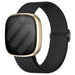 Fitbit Versa 3 verstelbaar geweven bandje (zwart)