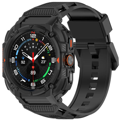 Samsung Galaxy Watch Ultra 2 TPU Armband mit integrierter Hülle (Schwarz)