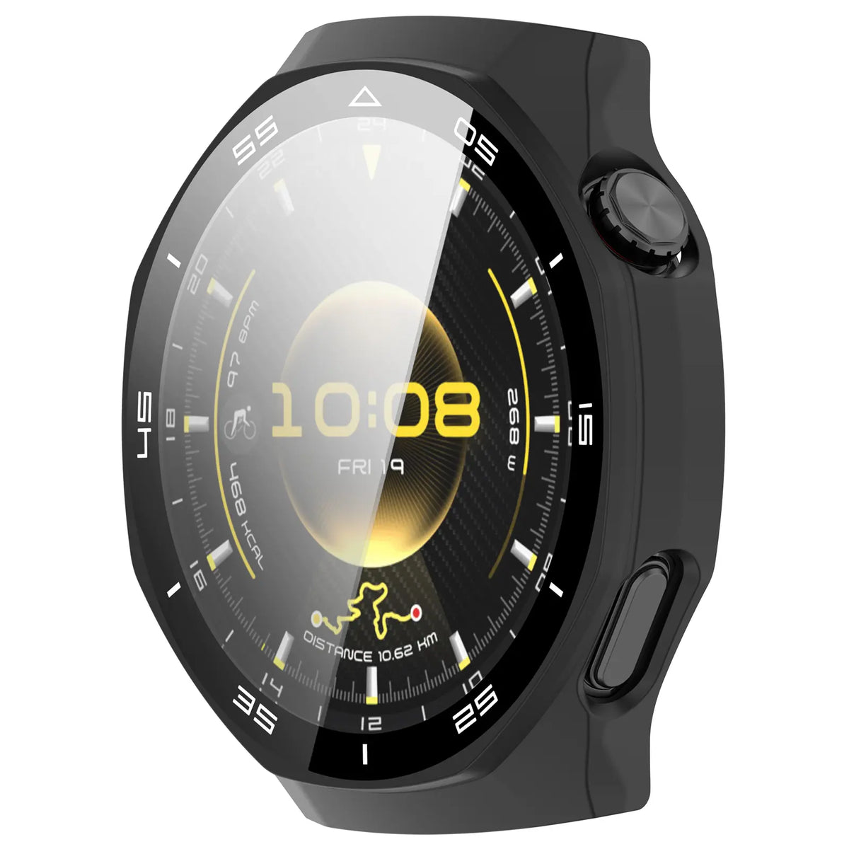 Coque rigide avec verre Huawei Watch GT 7 Pro (noir mat)