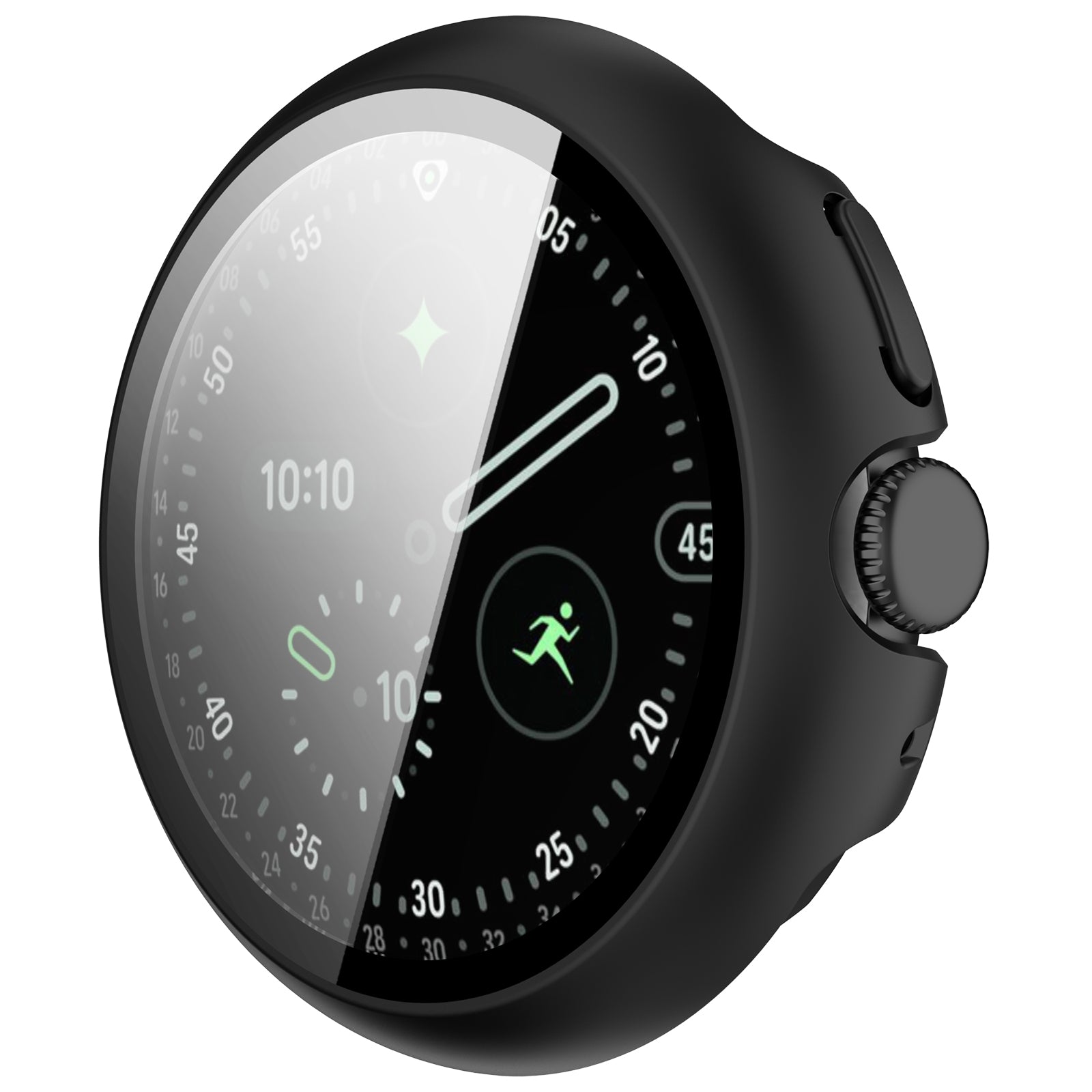 Google Pixel Watch 4 - 41mm Hard Case mit Glas (Schwarz)