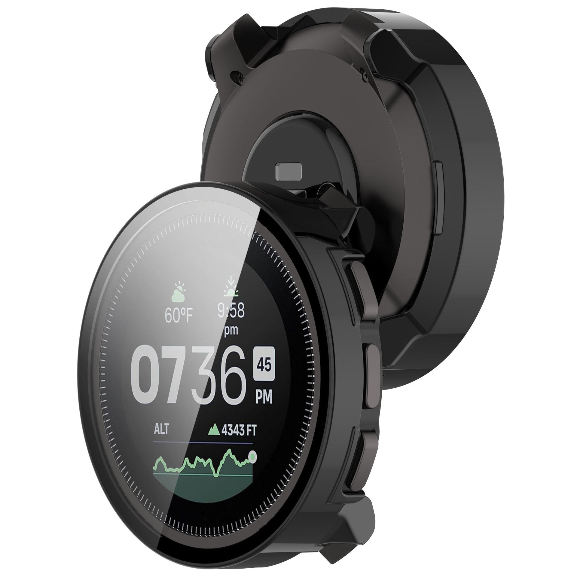 Funda resistente con vidrio Suunto Vertical (negro)