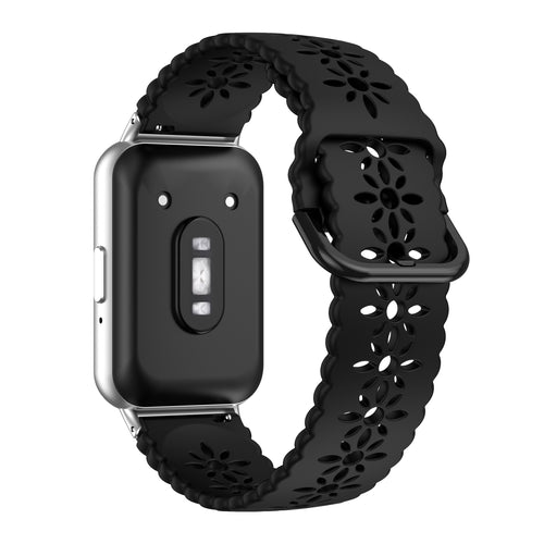 Samsung Galaxy Fit 3 gemustertes Silikonarmband (Schwarz)