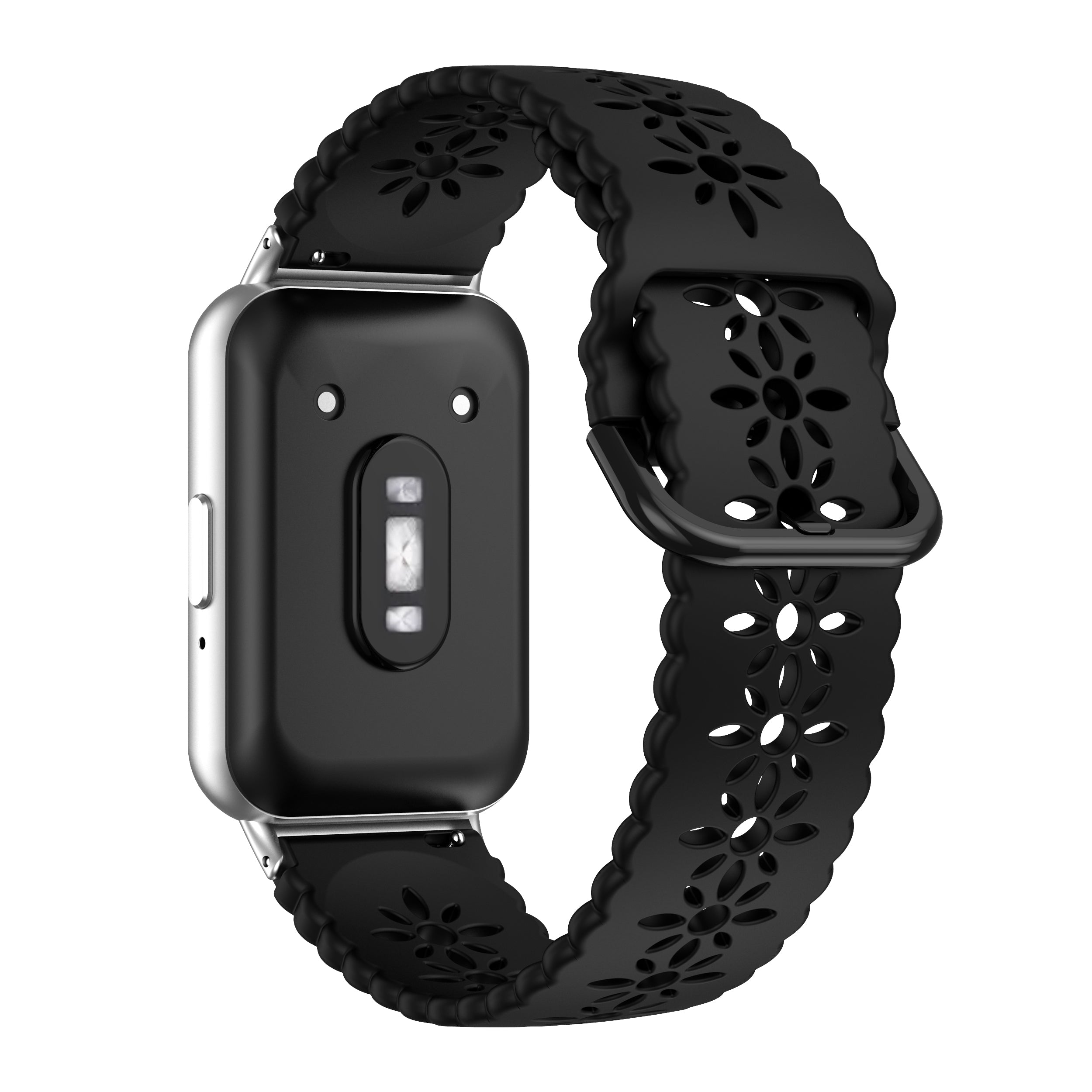 Correa de silicona con diseño Samsung Galaxy Fit 3 (negra)