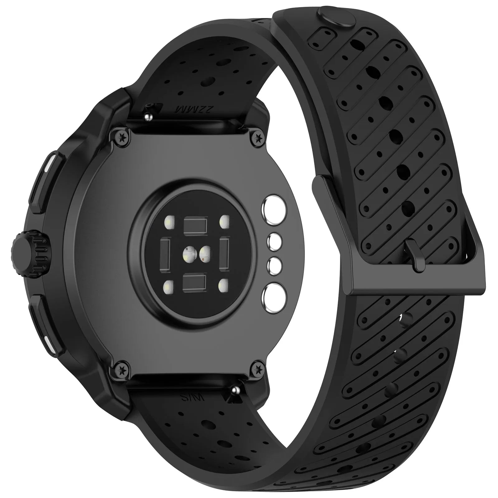 Coros Pace 3 Striped Silicone Strap (Black)