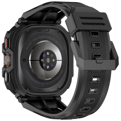Samsung Galaxy Watch Ultra 2 TPU Armband mit integrierter Hülle (Schwarz)