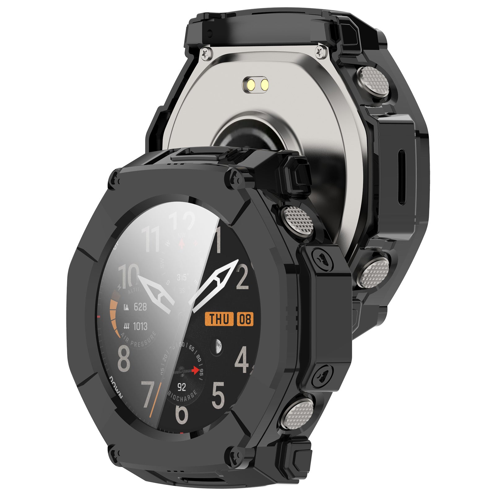 Amazfit T-Rex Ultra 2 PC case met Glass (zwart)