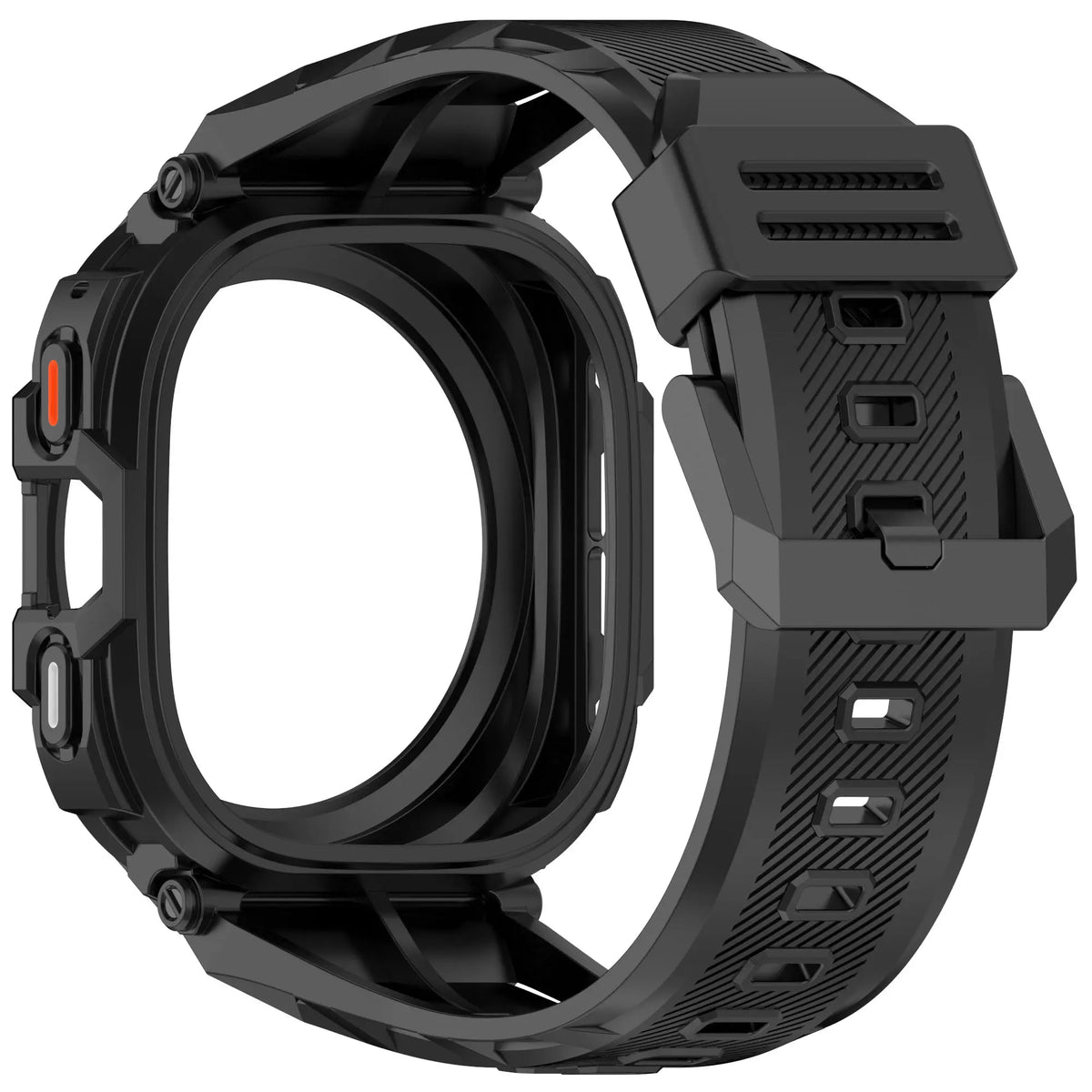 Samsung Galaxy Watch Ultra 2 TPU Armband mit integrierter Hülle (Schwarz)
