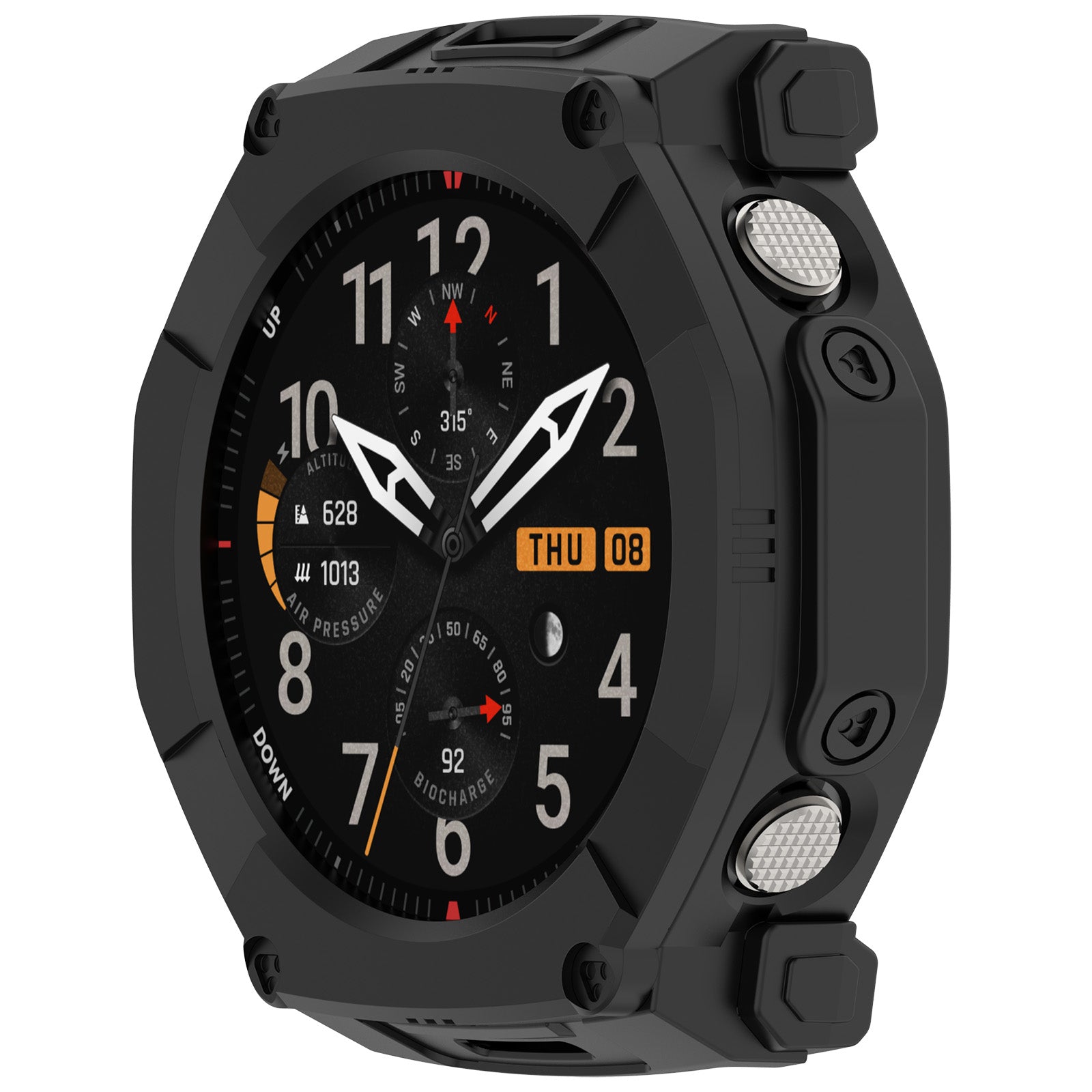 Amazfit T-Rex Ultra 2 rugged TPU case (zwart)
