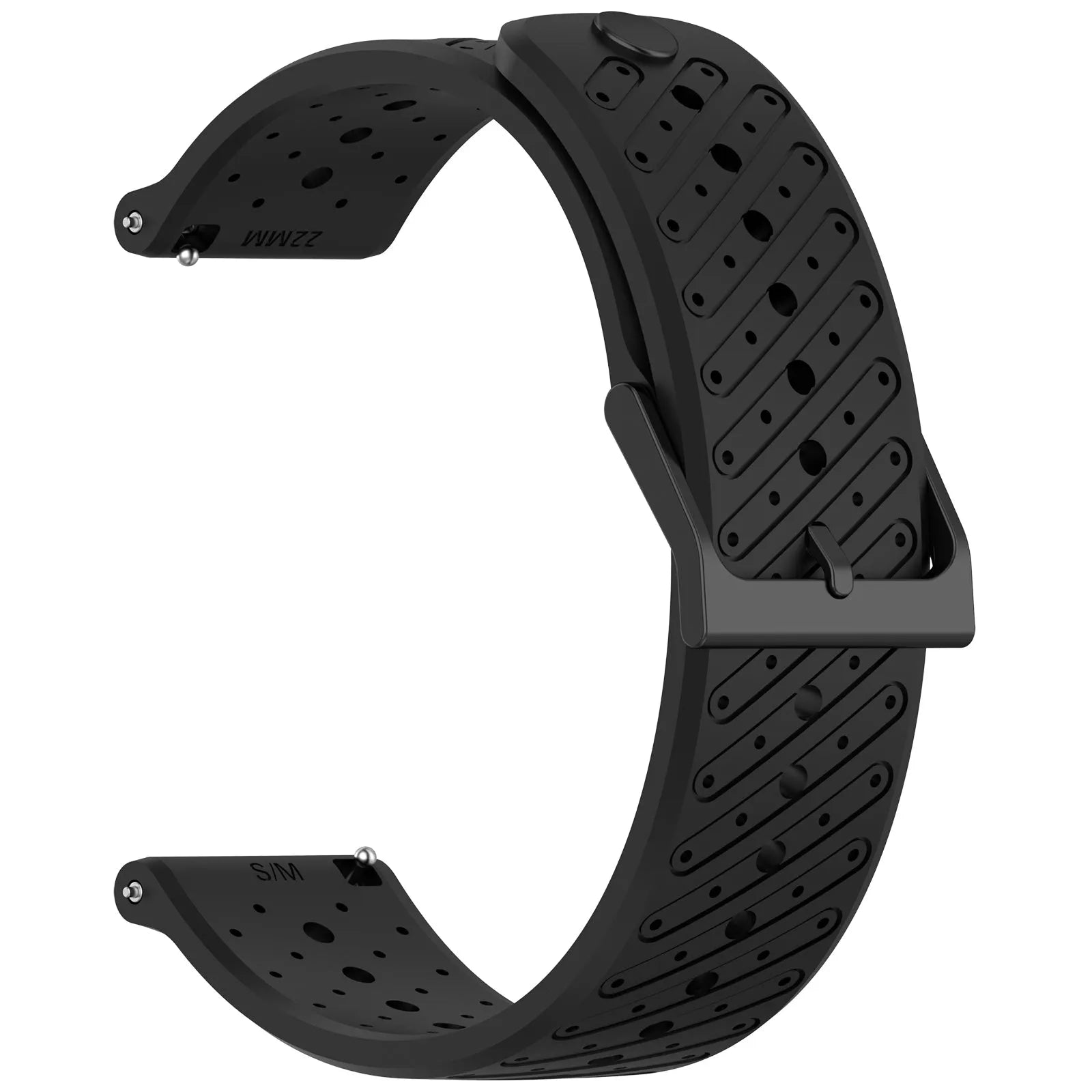 Coros Pace 3 Striped Silicone Strap (Black)