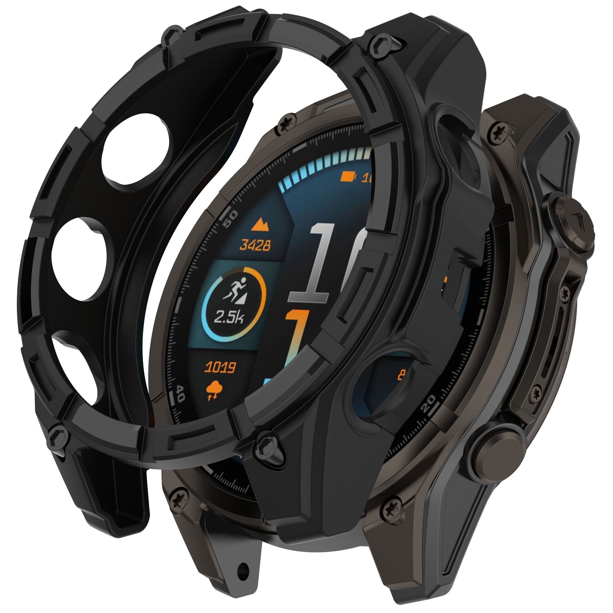 Garmin Quatix 8 - 51mm Robuste TPU-Hülle (Schwarz)