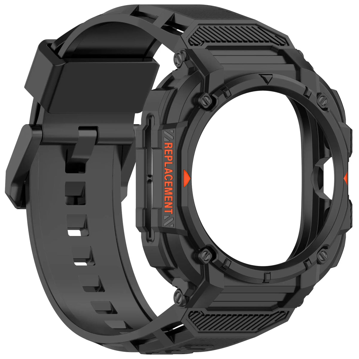 Samsung Galaxy Watch Ultra 2 TPU Armband mit integrierter Hülle (Schwarz)