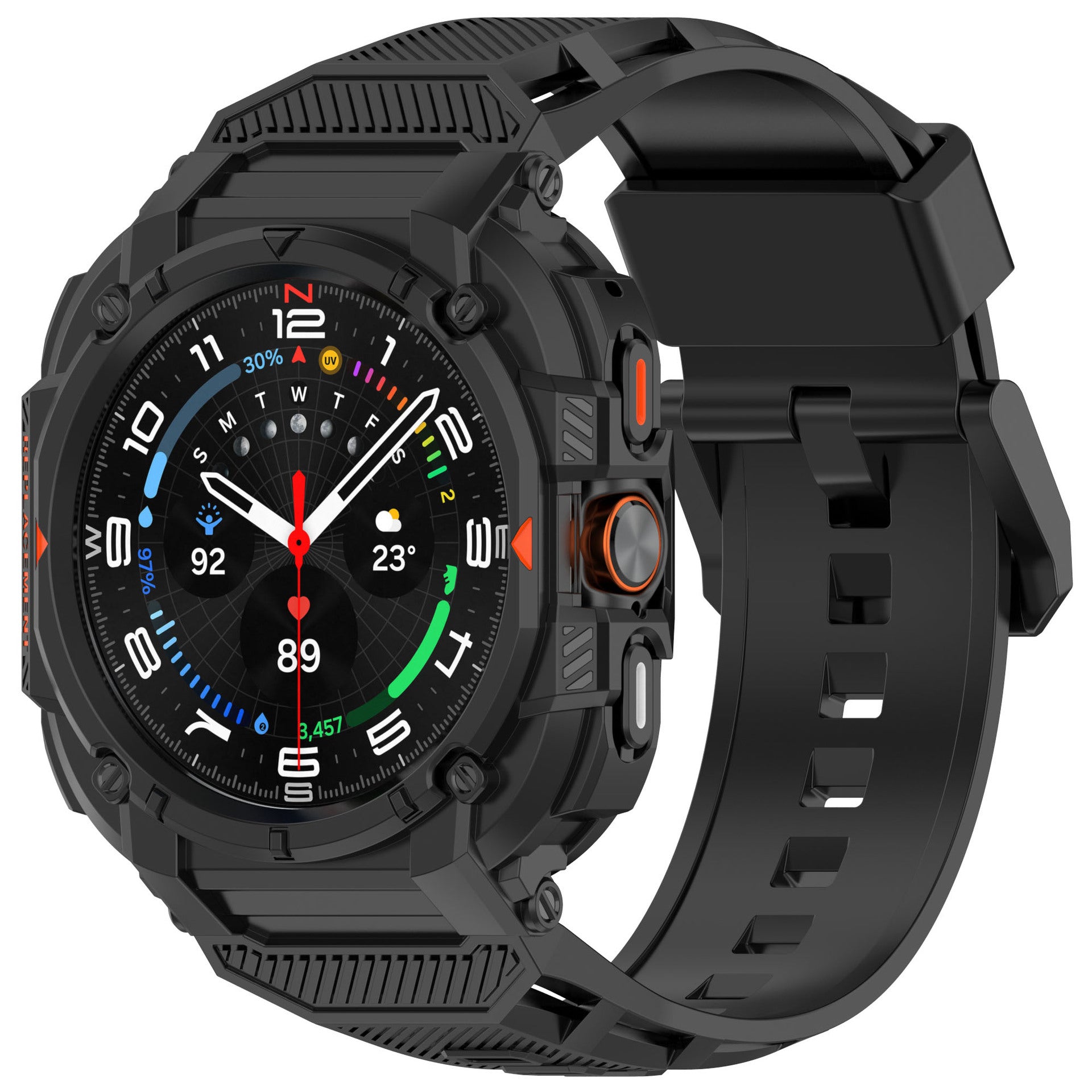 Samsung Galaxy Watch Ultra TPU bandje met frame (zwart)